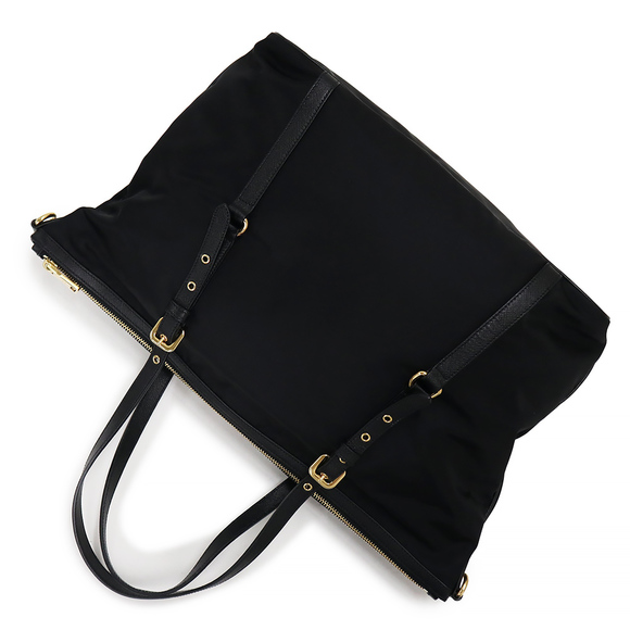 Prada Crossbody Tote Bag Tessuto Nylon Saffiano Leather Nero Black - Picture 7 of 9